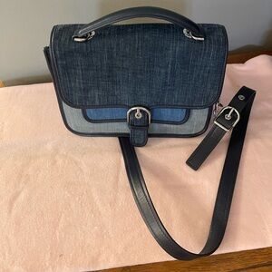 Michael Kors 
Dark Denim Crossbody Bag with Black Accents